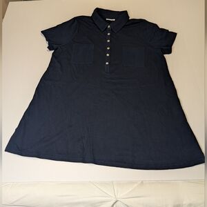 J. Jill Navy Blue Tunic Top Size medium NWT